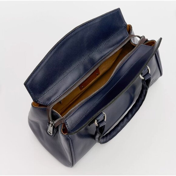 Patricia Nash Leather Marianna Top Handle Satchel Handbag Black - Picture 15 of 16